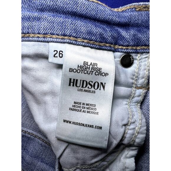 Hudson Blair high rise bootcut crop jeans womens 26 normcore casual everyday - Picture 4 of 8